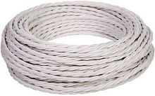 Ретро провод витой Greenel МезонинЪ 3х2,5мм белый (50м) картинка 